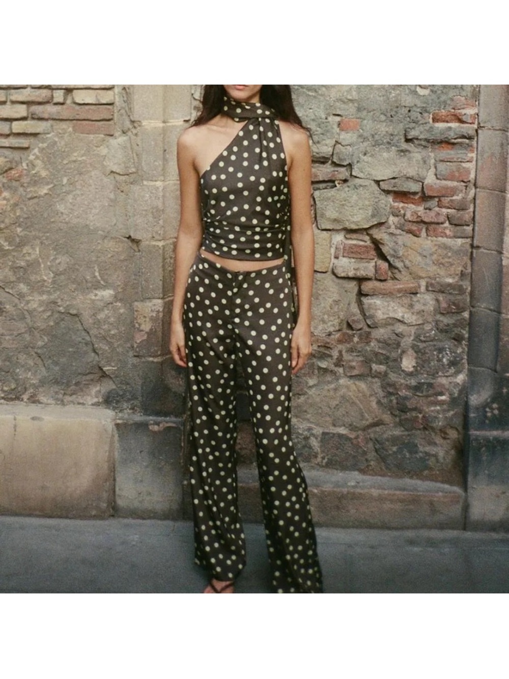 Polka Dot One-Shoulder set